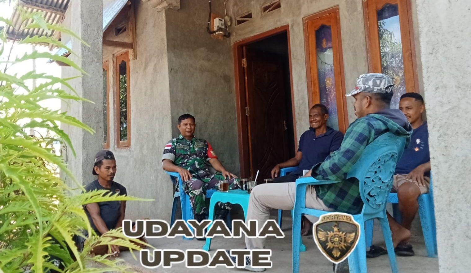 Sertu Wilfridus Molo Laksanakan Anjangsana, Imbau Warga Teba Timur Jaga Keharmonisan dan Keamanan