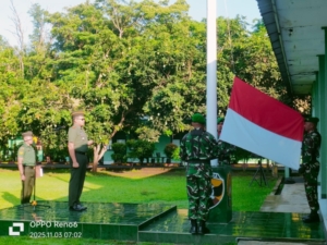 Dandim 1614/Dompu Letkol Czi Janu Hendarto Pimpin Upacara Bendera Awal November 2025 di Makodim