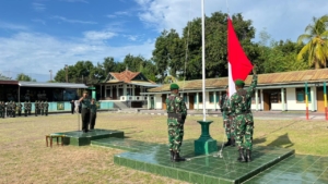 Kodim 1603/Sikka Gelar Upacara Bendera Merah Putih, Kasdim Ajak Prajurit Tingkatkan Loyalitas dan Dedikasi