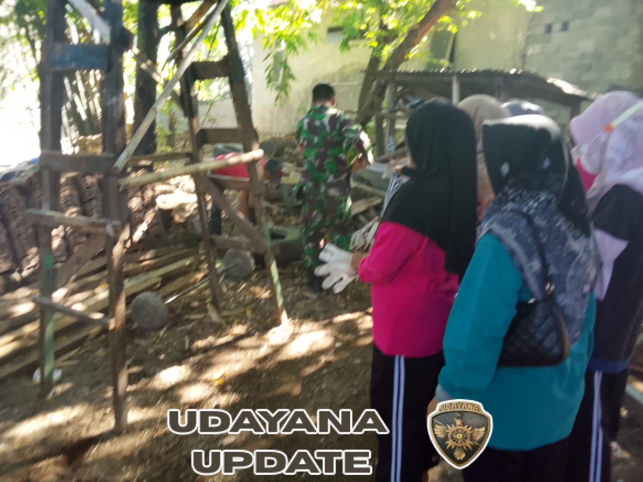 Babinsa dan Warga Dasan Agung Gencarkan PSN Cegah DBD