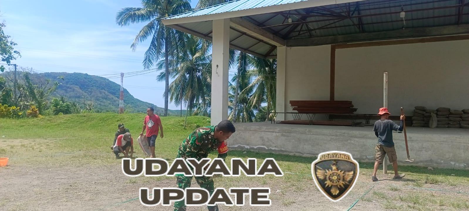 Babinsa Ndona Gelar Karya Bakti dan Komsos Bersama Umat Paroki Immaculatha