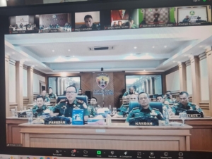 Pangdam IX/Udayana Gelar Vicon Bahas Pembentukan Batalyon TP dan Koperasi Merah Putih