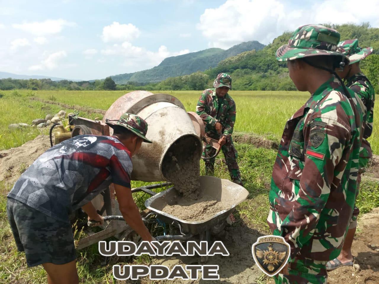 TMMD ke-126 Kodim 1625/Ngada Genjot Pekerjaan Saluran Irigasi di Desa Benteng Tawa, Progres Hampir Rampung