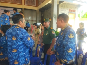 Dibuka Bupati satria, Danramil Klungkung Hadiri Launching Gerakan Serentak Pengukuran Balita Dan Ibu Hamil