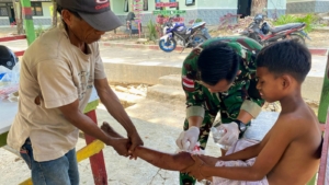 Satgas Pamtas Yonarmed 12 Kostrad Hadir untuk Warga, Pos Salore Layani Kesehatan dengan Kepedulian