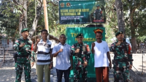 Satgas Pamtas Yonarmed 12 Kostrad Revitalisasi Sumur Air untuk Warga Perbatasan Silawan