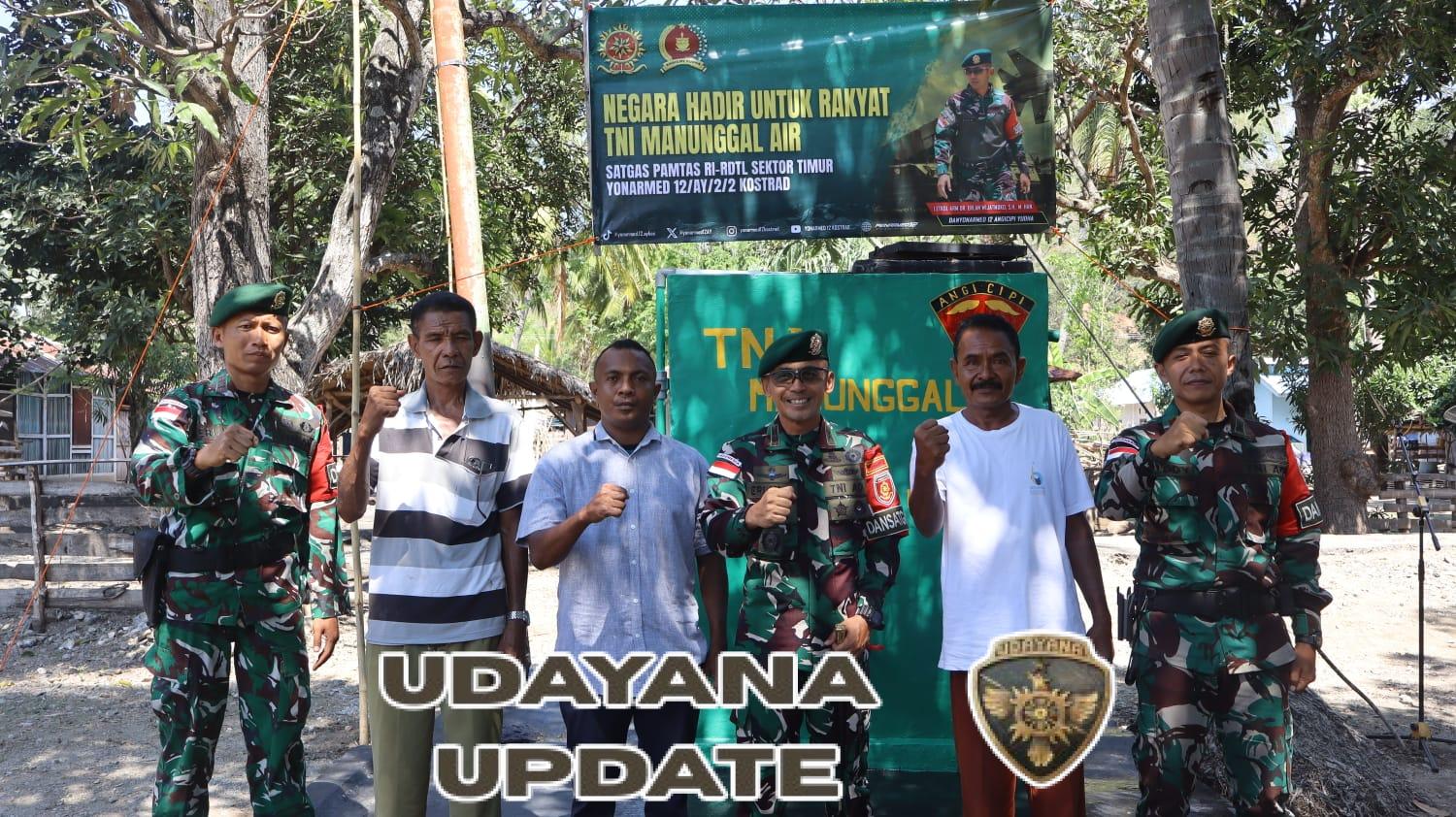 Satgas Pamtas Yonarmed 12 Kostrad Revitalisasi Sumur Air untuk Warga Perbatasan Silawan