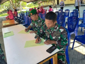 Wujud Sinergi TNI-Polri, Kodim 1607/Sumbawa Berpartisipasi dalam Donor Darah HUT Brimob ke-80