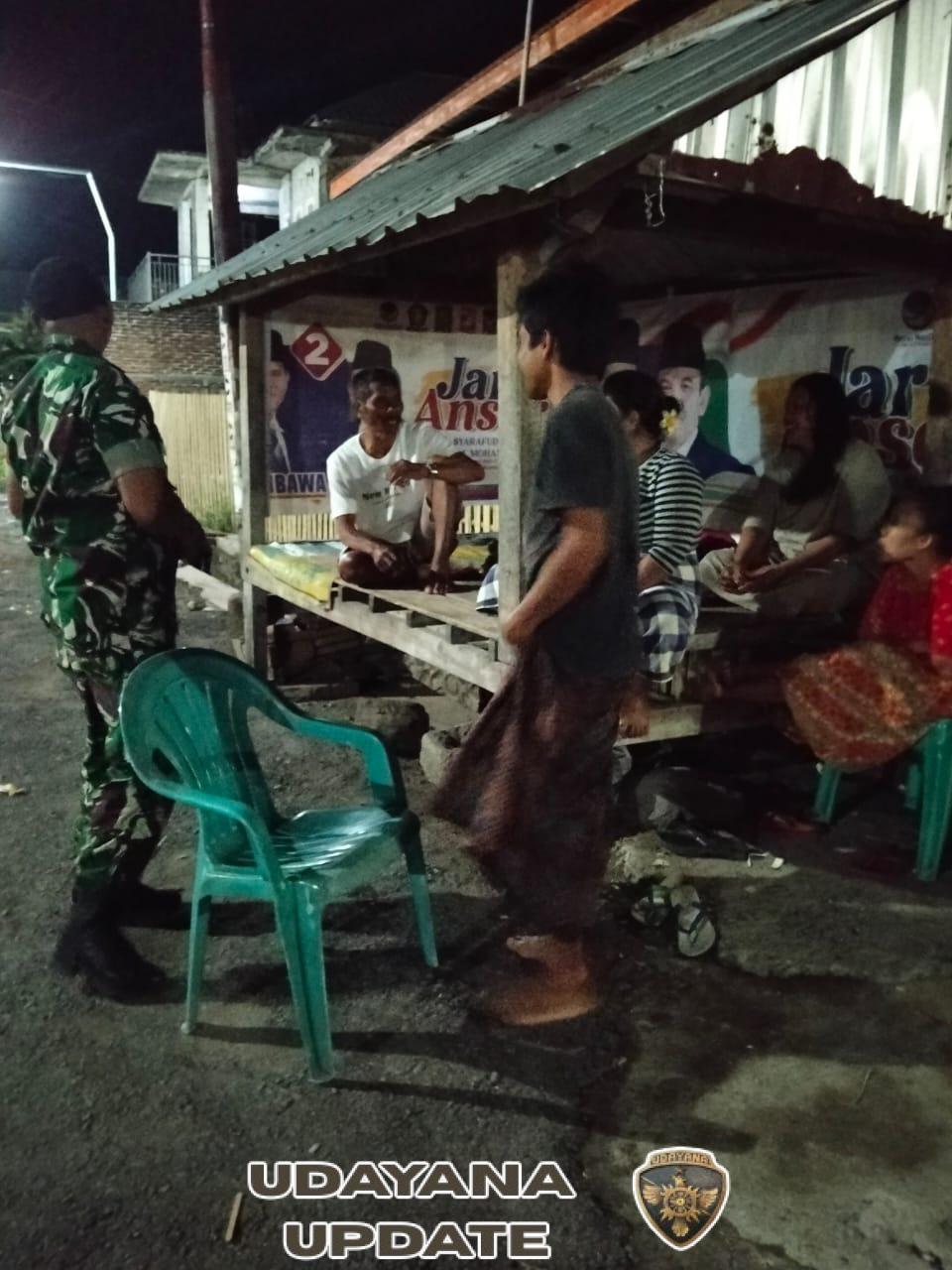 Patroli Malam Koramil Utan, TNI Hadir Jaga Keamanan dan Ketertiban Masyarakat