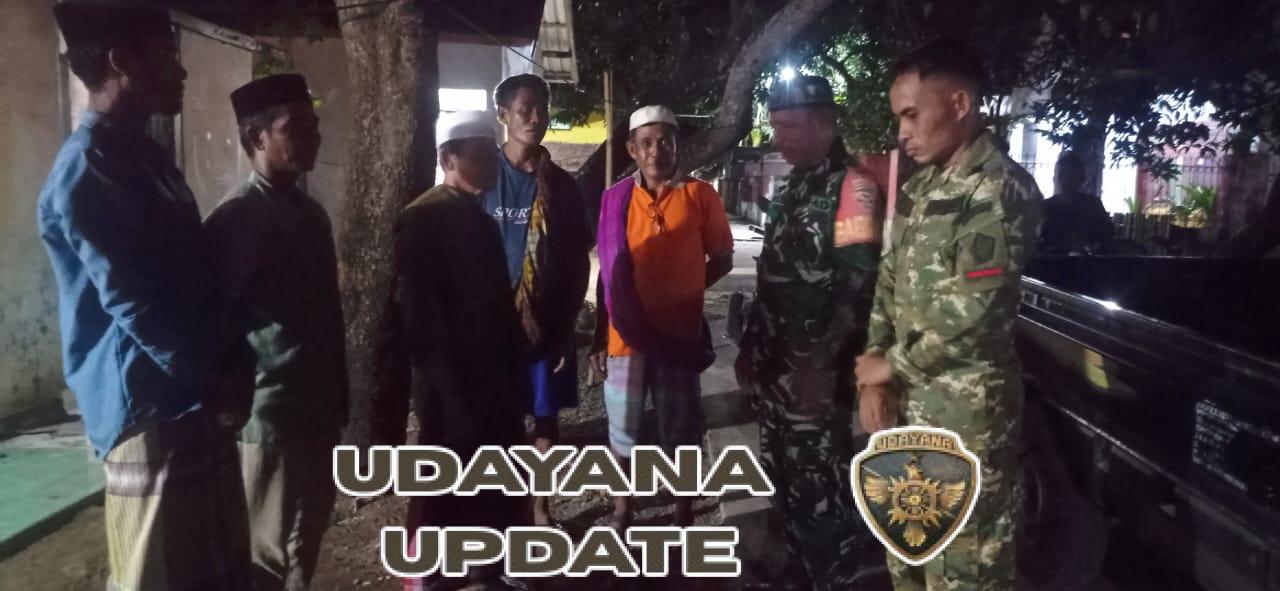 Babinsa Desa Bara Gelar Ronda Malam, Ajak Warga Jaga Kamtibmas