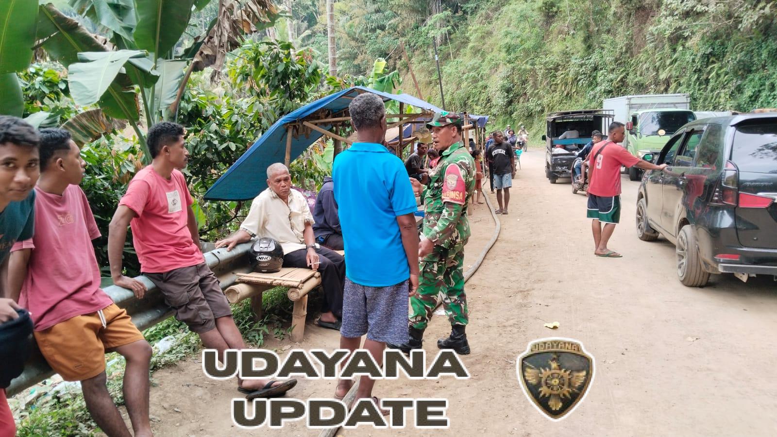 Babinsa Koramil 1602-03/Detusoko Gelar Monitoring, Pamwil, Komsos, dan Karya Bhakti Terbatas di Desa Wologai