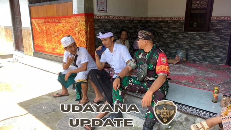 Babinsa Desa Budeng Sinergikan Adat dan Keamanan Saat Upacara Mesangih Massal di Jembrana