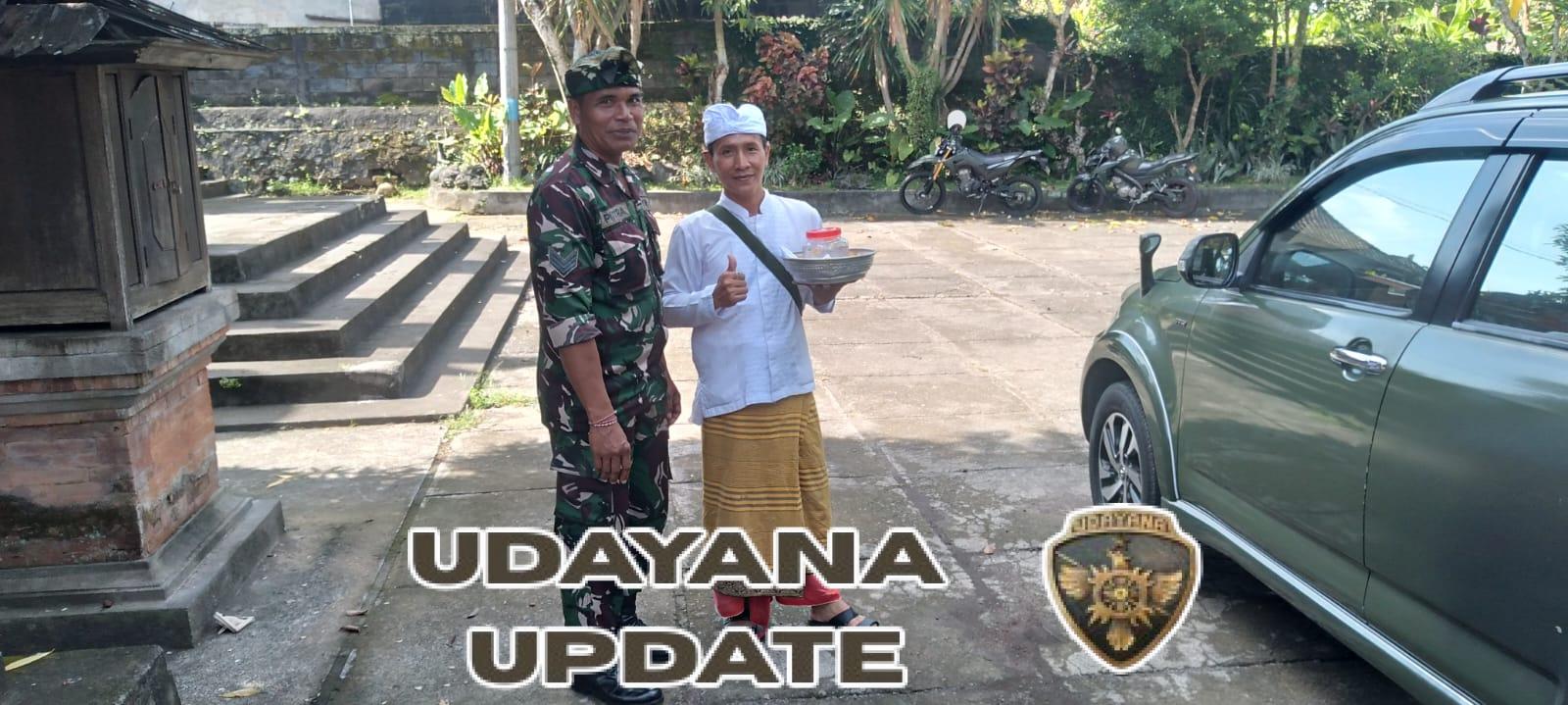 Wujud Kemanunggalan TNI dan Umat, Babinsa Buruan Hadir dalam Prosesi Mendak Tirta di Desa Adat Kutri