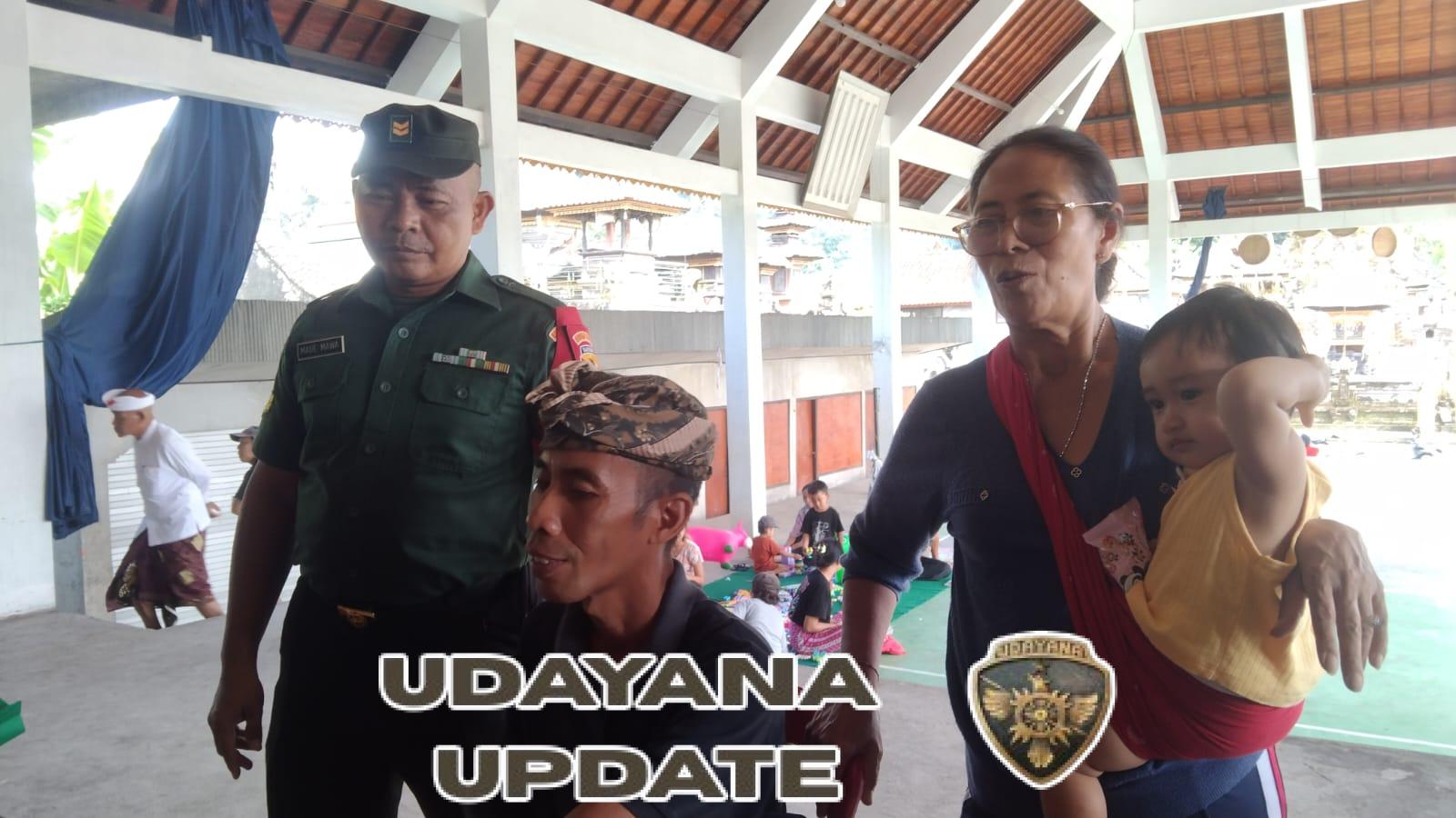 Perhatian Babinsa pada Kesehatan Anak, Sertu I Made Mawa Pantau Posyandu Balita di Petak Kaja