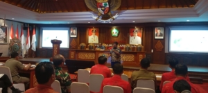Kapten Cke Gede Resmanto Wakili Dandim Tabanan dalam FGD Rencana Kontijensi Bencana Gempa Bumi