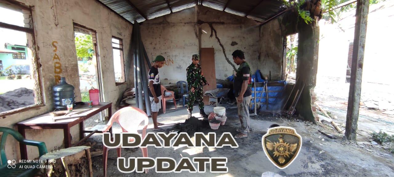 Babinsa Koramil 1602-02/Wolowaru Gelar Karya Bakti Bersama Warga Desa Serandori