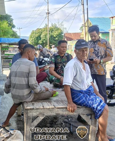 Babinsa Desa Jala Ajak Warga Jaga Keamanan dan Kebersihan Lingkungan