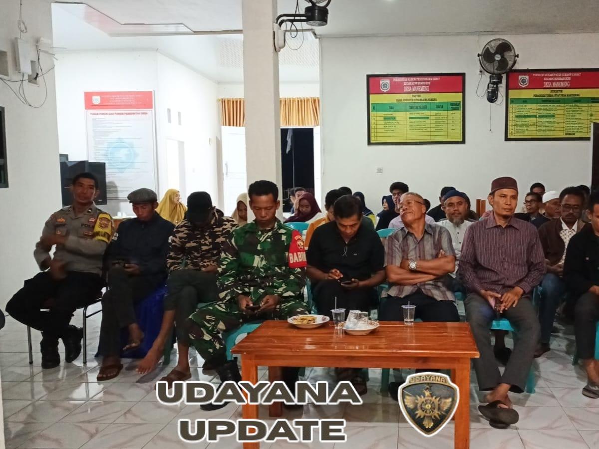 Babinsa Hadiri Rapat Pembentukan TPK dan Panitia Harlah Desa Manemeng