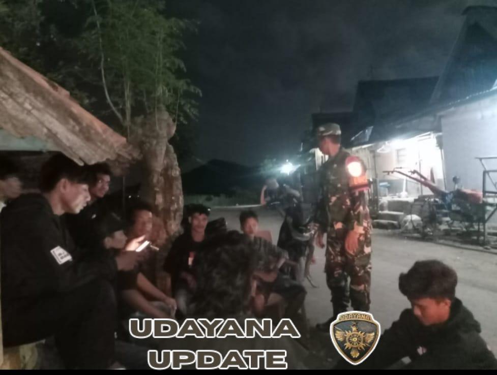 Babinsa Koramil Monta Gelar Patroli dan Ronda Malam Cegah Balapan Liar