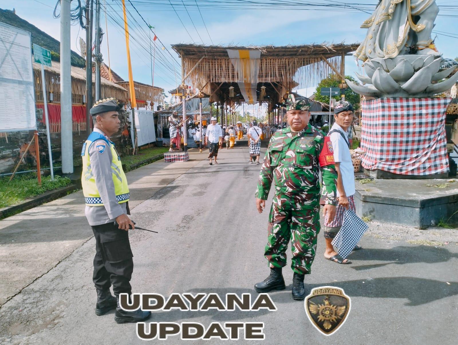 Babinsa Desa Biaung Laksanakan Pengamanan Rangkaian Upacara Ngented Linggih