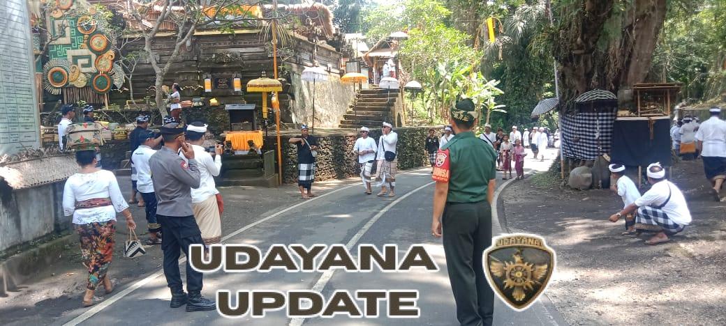 Wujud Kepedulian Babinsa, Amankan Kegiatan Suci Ngusabha Dewa di Payangan