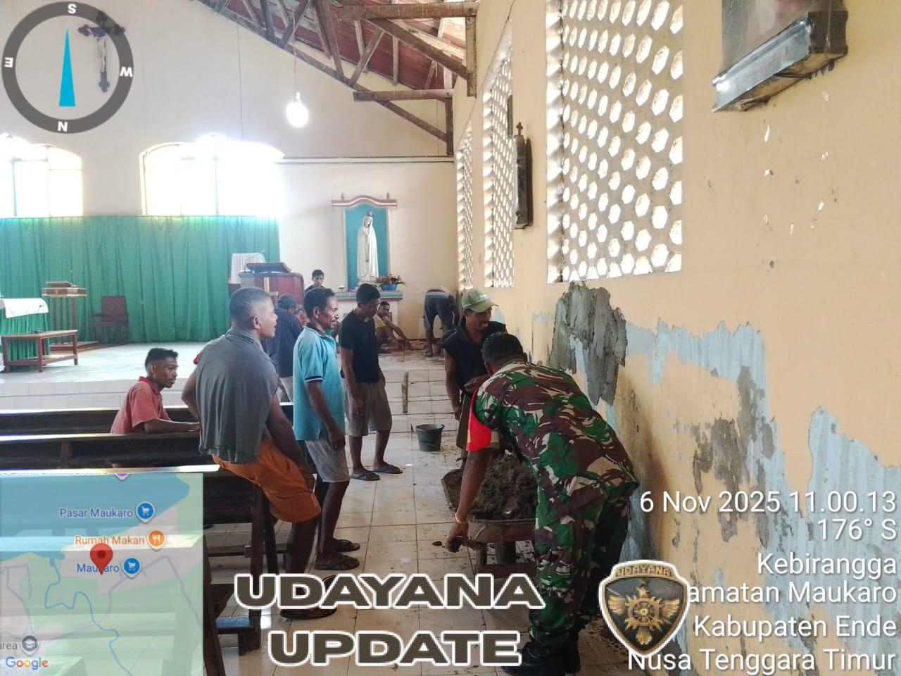 Komsos dan Karya Bhakti Babinsa Ramil 1602-01/Ende Pererat Kemanunggalan TNI-Rakyat