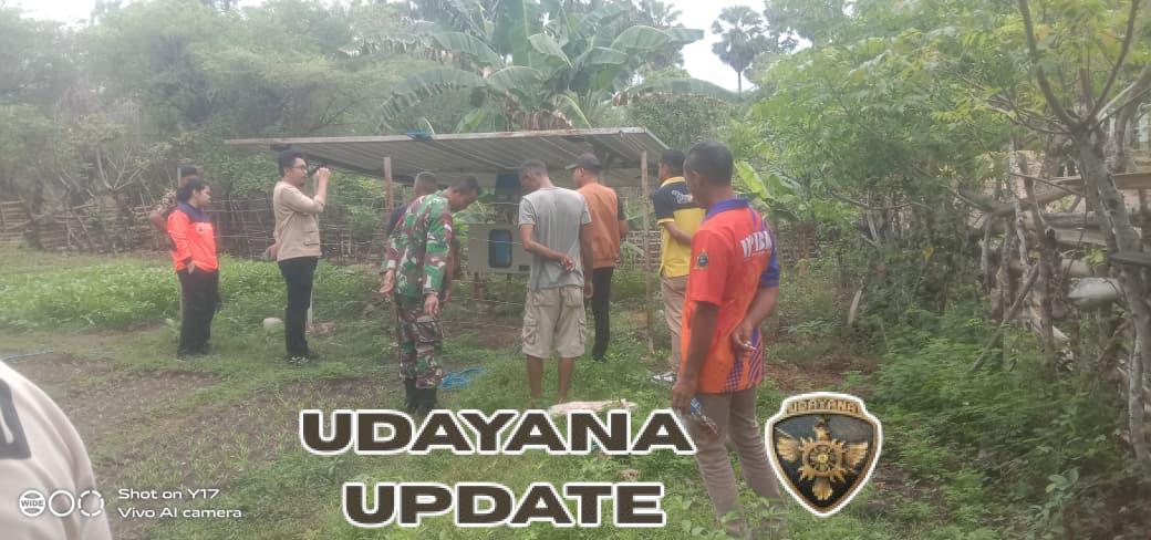 Babinsa Sanggaoen Dampingi Pemeriksaan Sumur Bor Bantuan TNI–BNPB: Pastikan Air Bersih Lancar untuk Warga