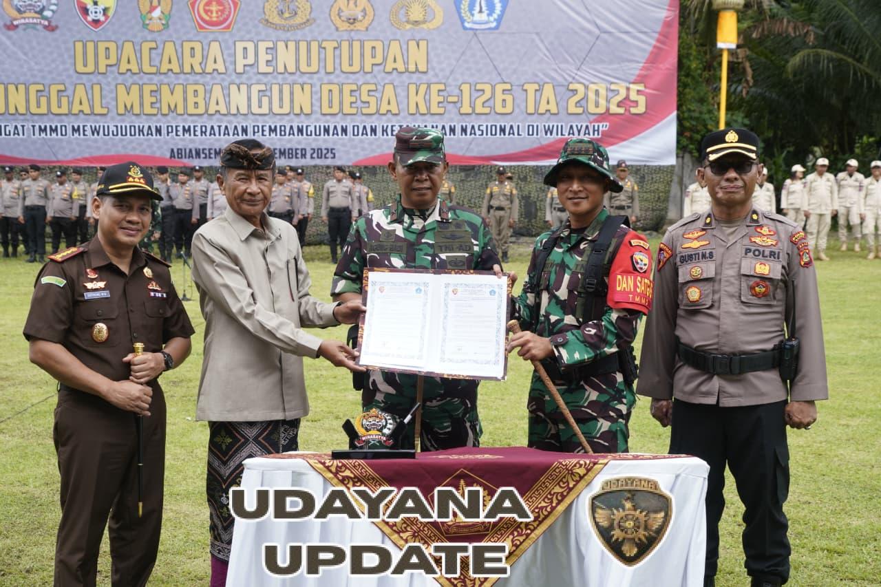 Danrem 163/Wira Satya Tutup TMMD ke-126 di Badung: Bukti Nyata Sinergi TNI dan Rakyat Bangun Negeri