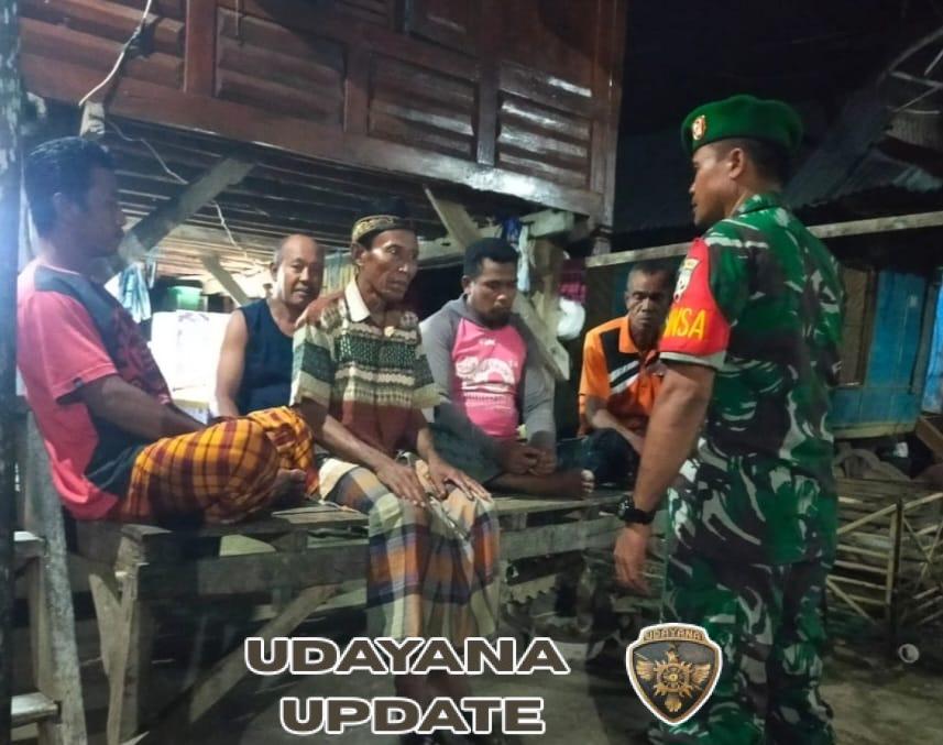 Babinsa Koramil 1608-07/Monta Gelar Patroli dan Ronda Malam Jaga Keamanan
