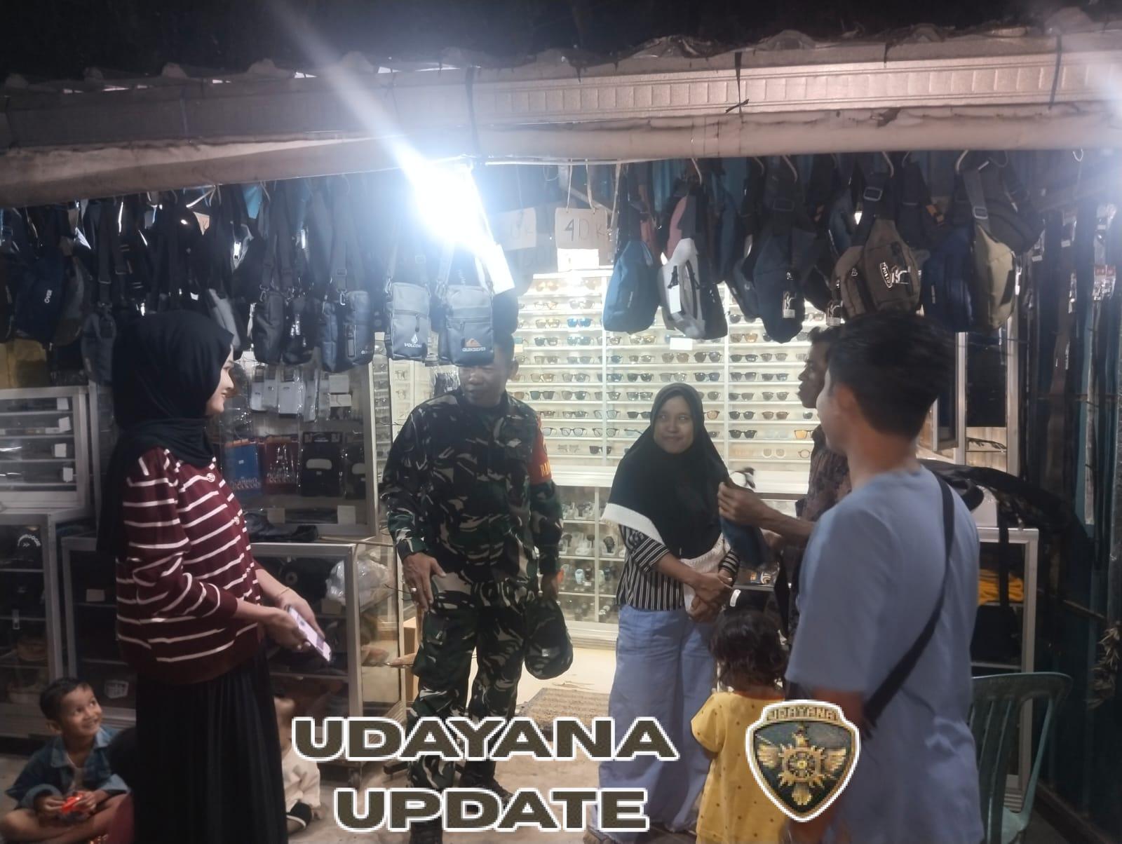 Babinsa Koramil 1628-04/Poto Tano Laksanakan PAM di Pelabuhan Penyeberangan Poto Tano