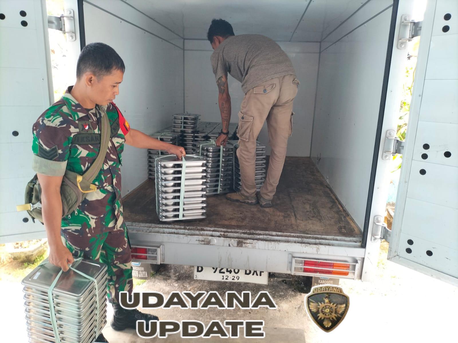 Koramil 1608-01/Rasanae Dampingi Pembagian Makan Bergizi Gratis di Monggonao”