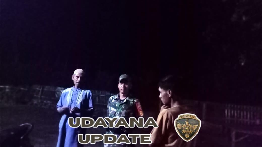 Babinsa Desa Kramat Gelar Patroli Ronda Malam, Ajak Warga Jaga Kamtibmas dan Waspada Banjir