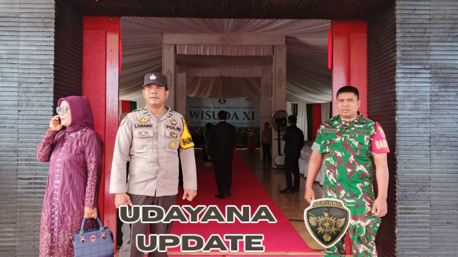 Babinsa Serda A. Rahman Dampingi dan Sukseskan Wisuda XI S1 Universitas CORDOVA di Menala