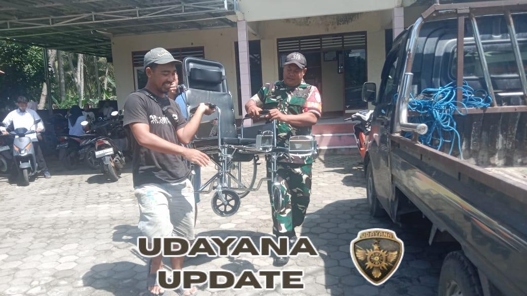 Sentuhan Kepedulian: Babinsa Dampingi Dinsos Salurkan Kursi Roda di Dopang