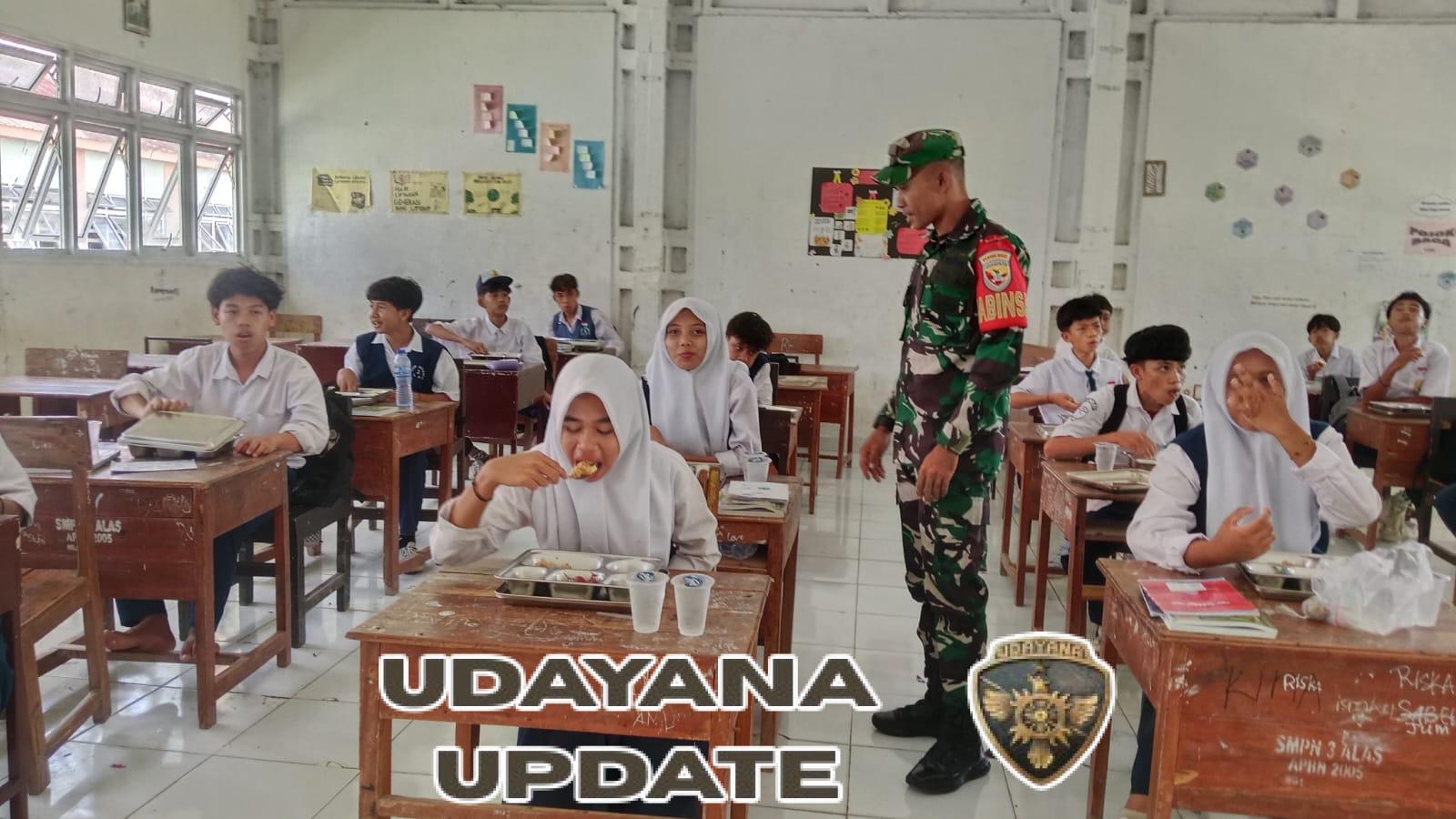 Koramil Alas Jamin Kelancaran Penyaluran MBG di Yayasan dan Sekolah Desa Labu Alas