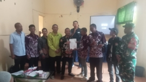 Koramil 1607-06 Kawal Musyawarah Penetapan Batas Desa Tatede