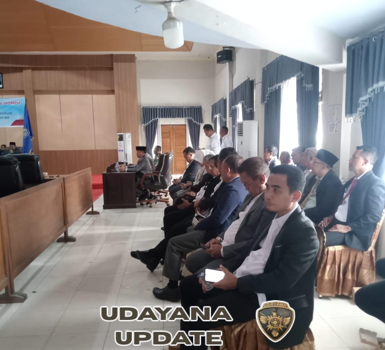 DPRD Dompu Gelar Rapat Paripurna RAPBD 2026, Kodim 1614/Dompu Hadir