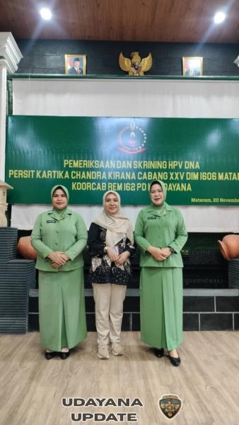 Kodim 1606/Mataram Bersama Dinkes Kota Mataram Gelar Skrining HPV DNA untuk Perkuat Deteksi Dini Kesehatan Wanita