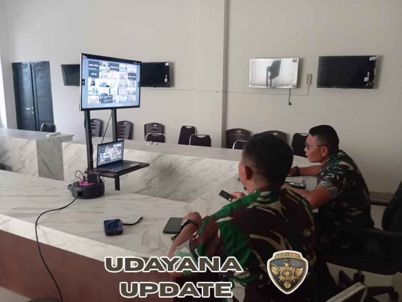 Dandim Klungkung Didampingi Pasiter Ikuti Evaluasi Pelaksanaan Persami KKRI Gelombang III Tahun 2025 Melalui Vicon