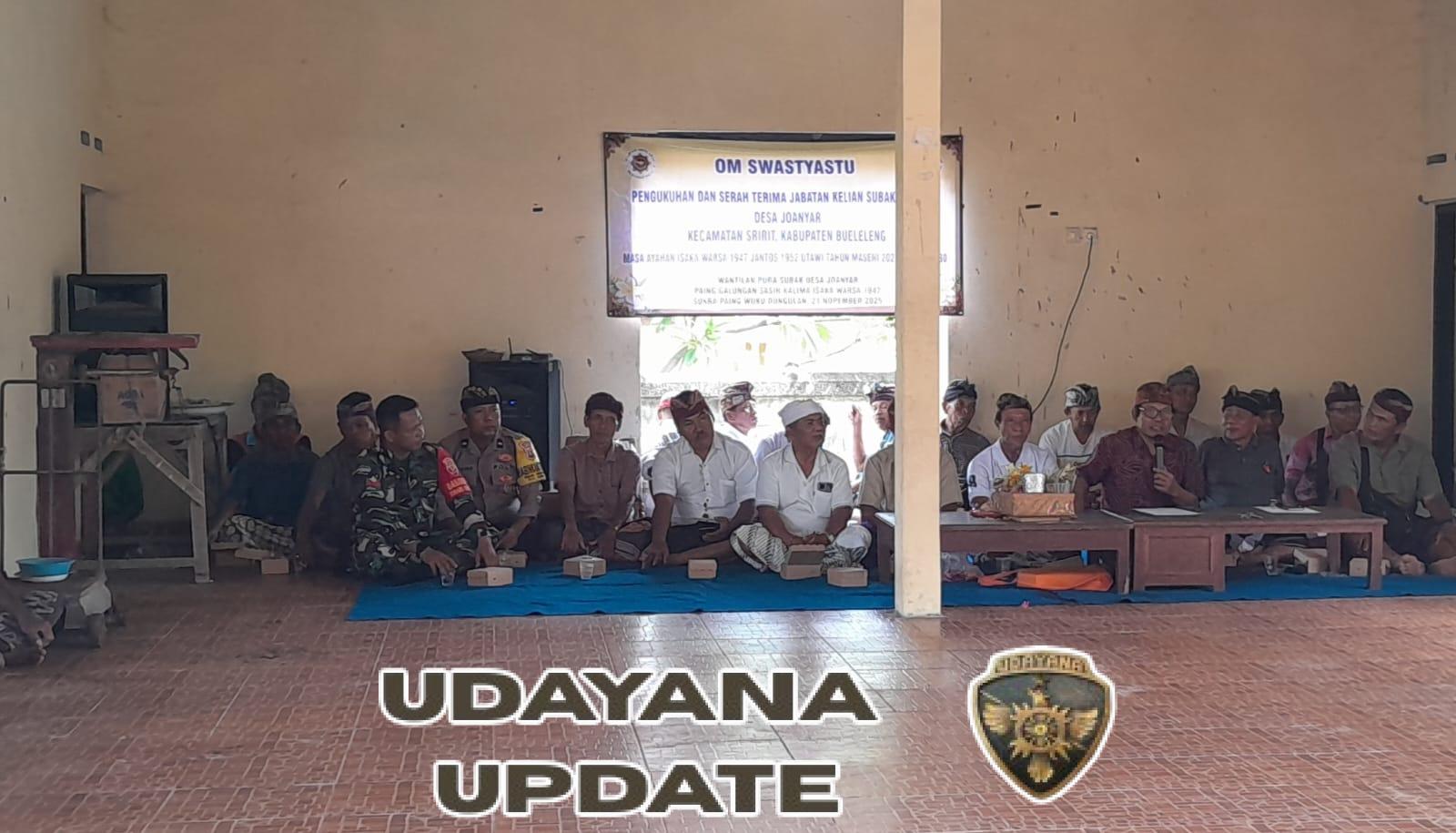 Serah Terima Jabatan Klian Subak Joanyar 2025–2030 Berlangsung Khidmat dan Lancar