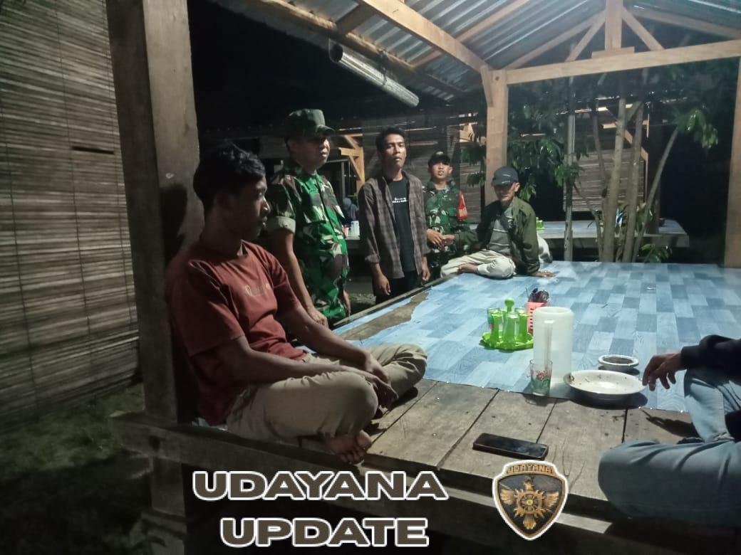 ‎Babinsa Ropang Ajak Warga Jaga Lingkungan, Patroli Malam Ditingkatkan