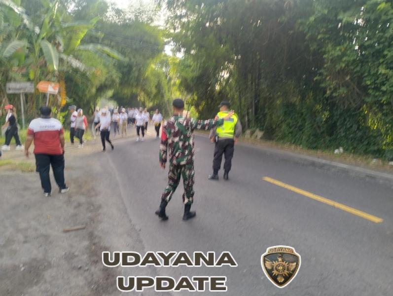Pjs Danramil Dawan Hadiri Jalan Santai Meriahkan Festival Goa Lawah