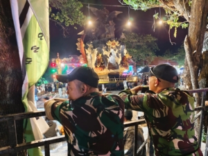 Aparat Gabungan Di Klungkung Gelar Pengamanan Penutupan Festival Goa Lawah