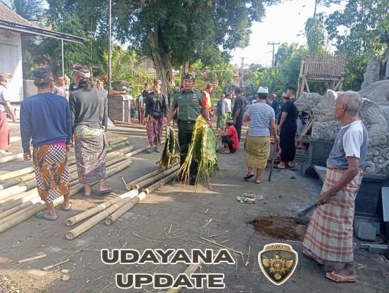 Babinsa Bunutin Berperan Aktif Dukung Kegiatan Adat di Wilayah Binaan