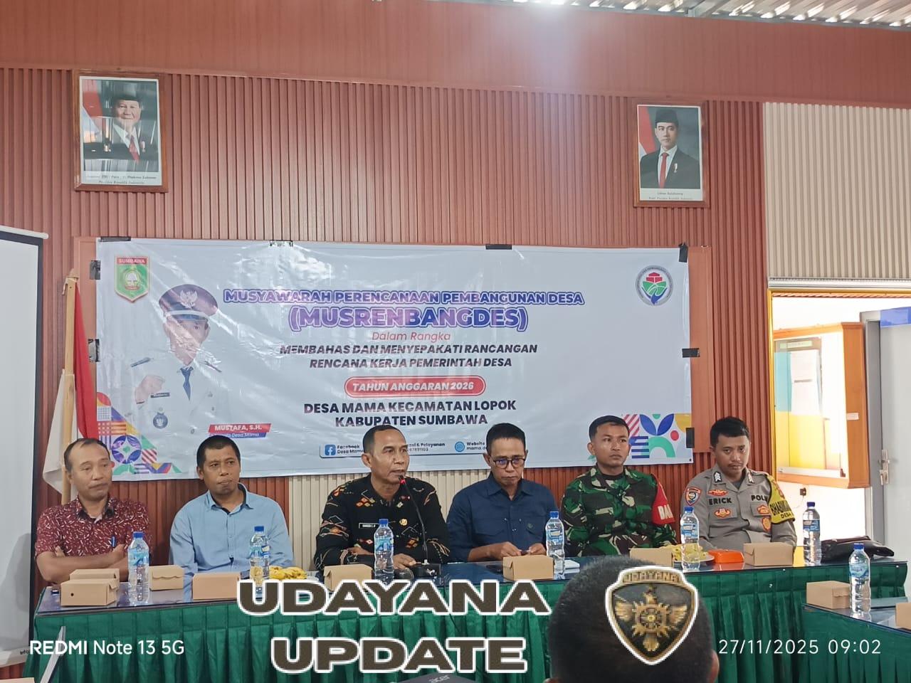 Babinsa Serda Ilham Hadiri Musrenbangdes Mamak, Fokuskan Pembahasan Pola Tanam Musim Hujan