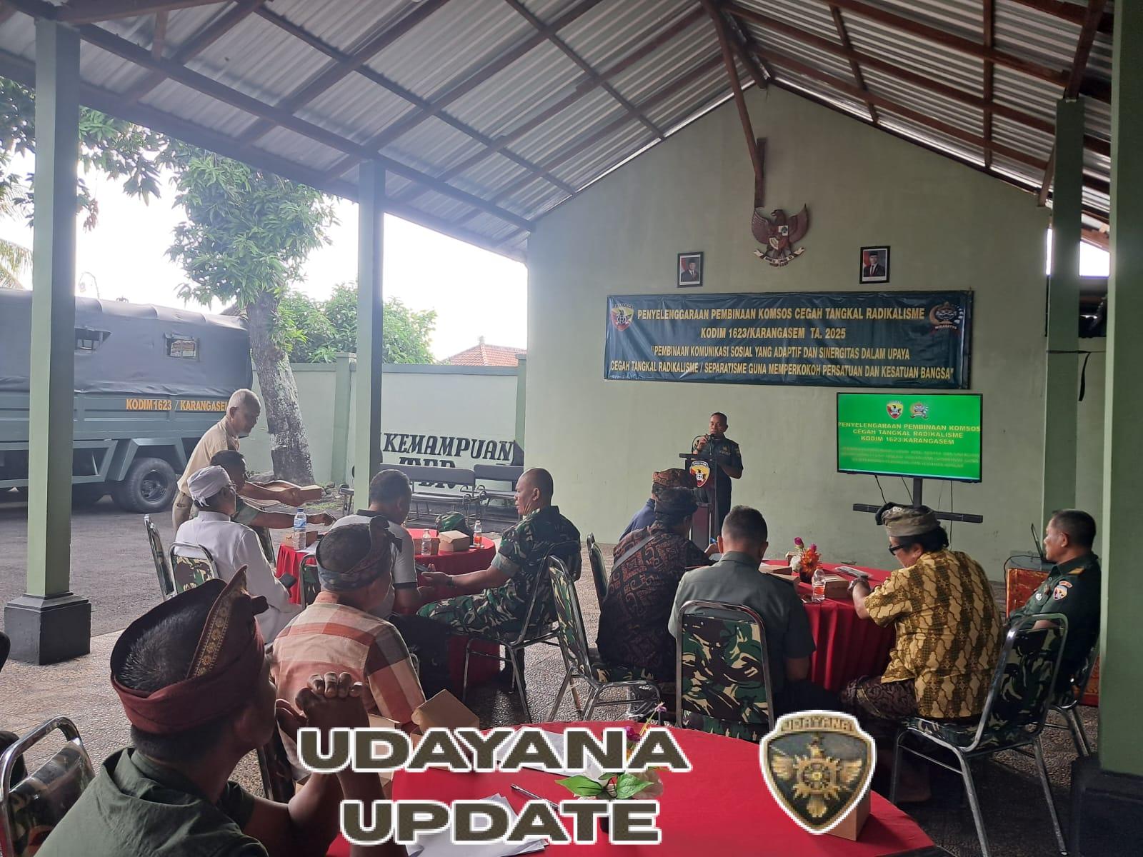 Tangkal Potensi Pemecah Belah Bangsa, Kodim 1623/Karangasem Gelar Komsos Cegah Radikalisme dan Separatisme