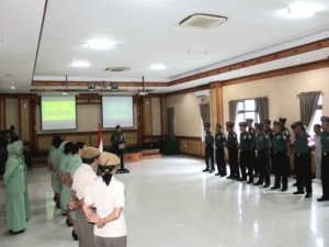 Kodim 1611/Badung Gelar Upacara Laporan Korps Pensiun Personel, Berikan Penghargaan dan Apresiasi