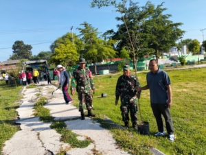 ‎Koramil 1607-09/Utan Rhee Hadir Menguatkan Gerakan Hijau di Taman Utan