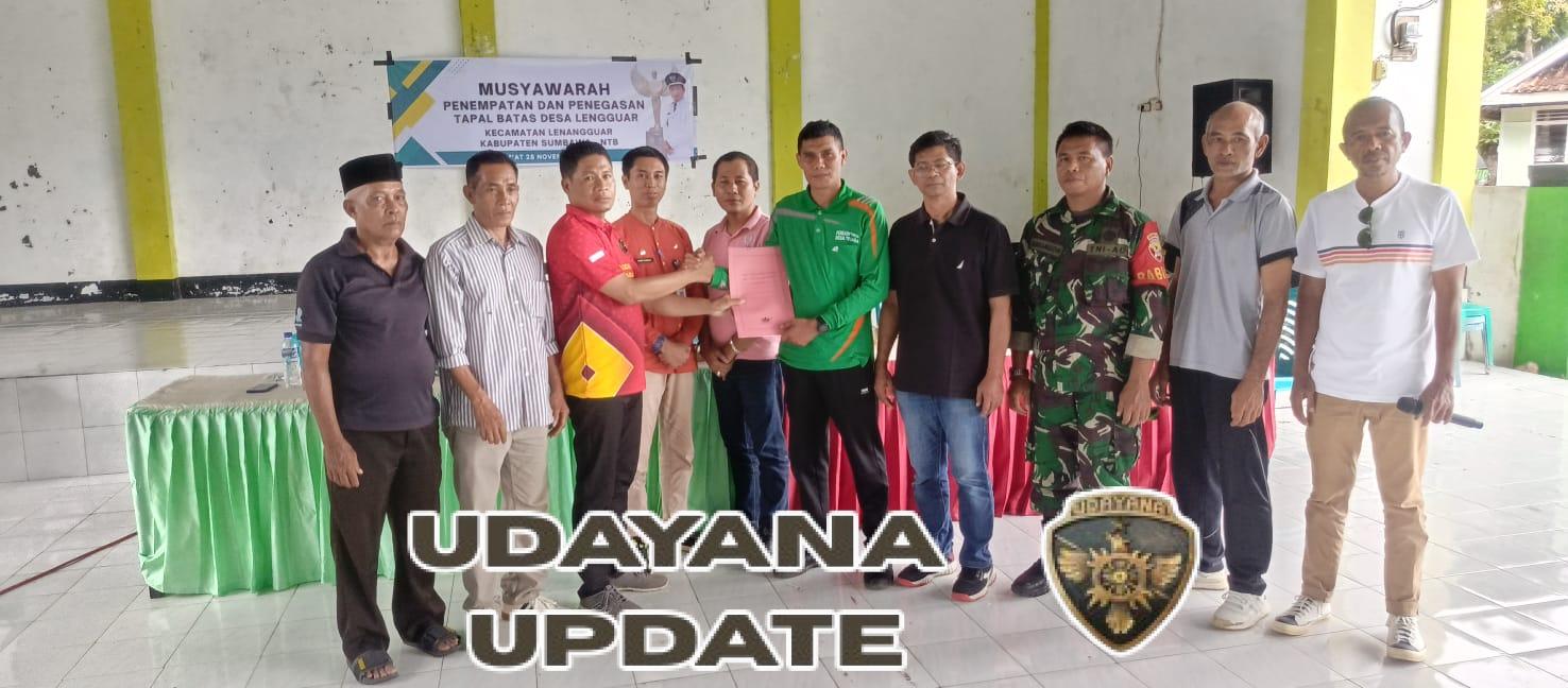 Babinsa Dampingi Musyawarah Tapal Batas, Wujudkan Kepastian Wilayah Kecamatan Lenangguar