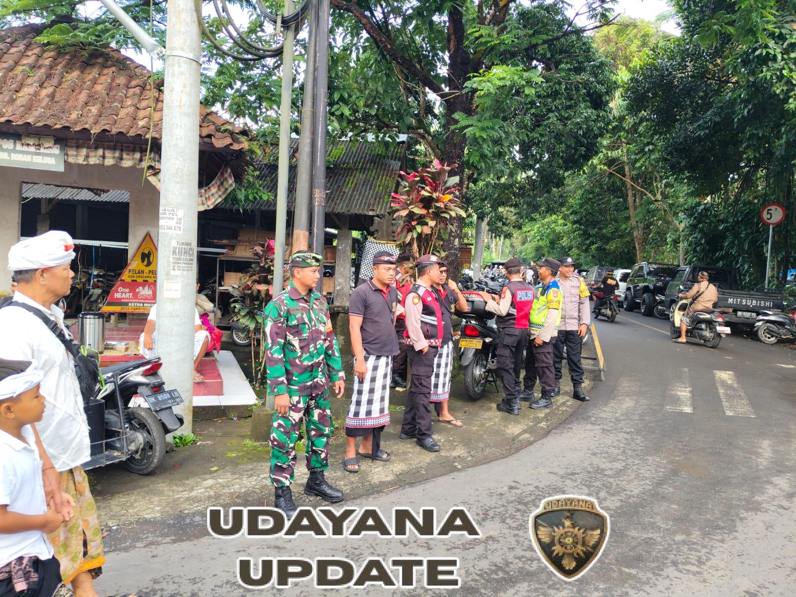 Babinsa Kelusa Pastikan Upacara Aci Keburan Berjalan Aman dan Tertib